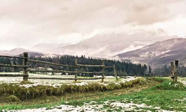 Hemska vägar i ukrainska villages.panorama. — Stockfoto