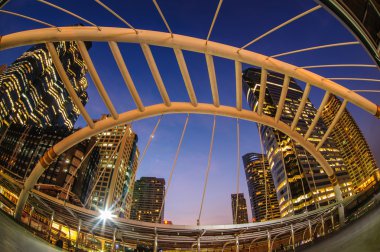 alacakaranlıkta Cityscape bangkok city.