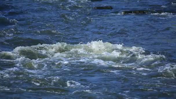 Řeka v pohybu přírodní pozadí — Stock video