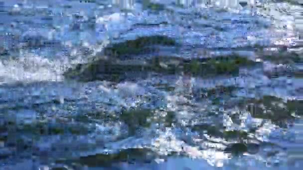 Річка в русі природа фону — стокове відео