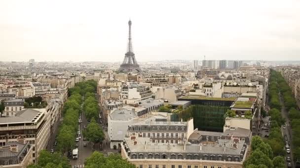 Vue sur la Tour Eiffel, Paris, France — Video