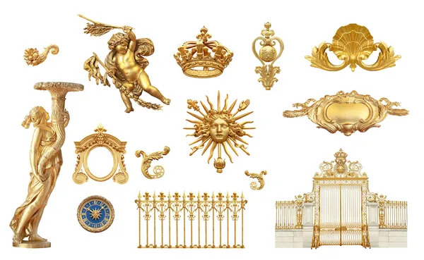 Gouden detail naar versailles kasteel — Stockfoto