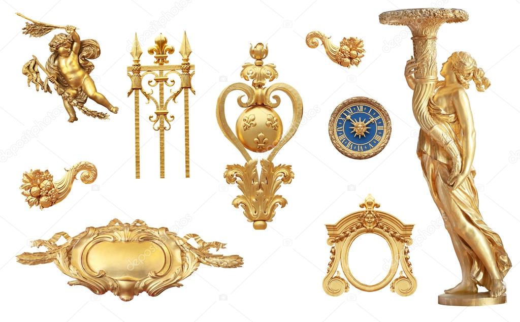 Golden detail to Versailles castle