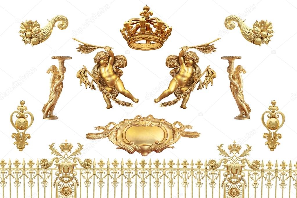 Golden  detail to Versailles castle