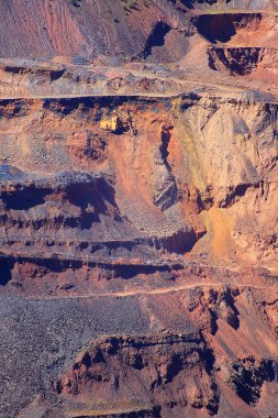 demir cevheri çukur karşı Ekskavatör