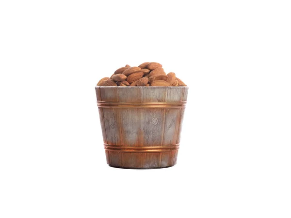 Festive Bucket Almond Isolated White Background —  Fotos de Stock