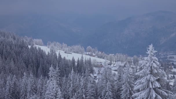 Vista Del Pueblo Montaña Koscielisko Polonia Tatra — Vídeo de stock