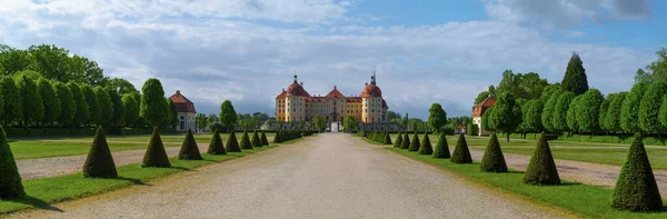 2022 Panoramic Moritzburg Castle Baroque Castle Moritzburg Saxony Germany — Stock Photo, Image