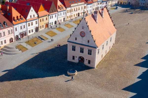 2022 Basílica Gótica Giles Praça Câmara Municipal Bardejov Eslováquia — Fotografia de Stock