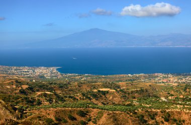 View on Etna from Aspromonte clipart