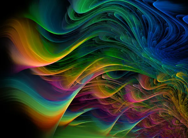 Fraktal çok renkli dalgalar — Stok fotoğraf