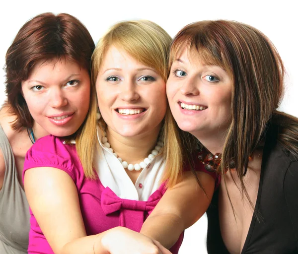 Three smiling friends Stock Image