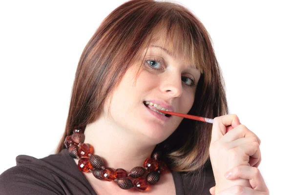 Redhead woman portrait — Stock Photo, Image