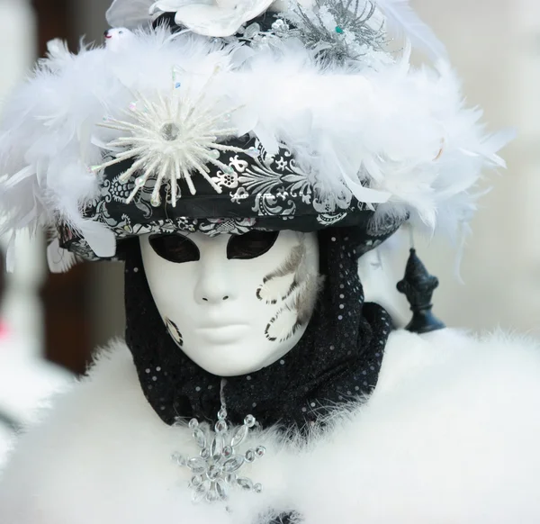 Fluffy Venetian mask — Stock Photo, Image