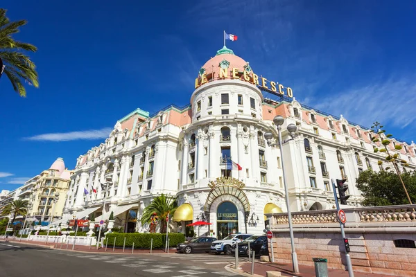 Nice France Aug 2021 Famous Hotel Negresco Belle Epoque Style — стокове фото