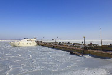 Winter view of the marina.
