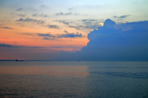 Photo Taken Ukraine City Odessa Pictured Beautiful Sunrise Sea Storm — Fotografia de Stock