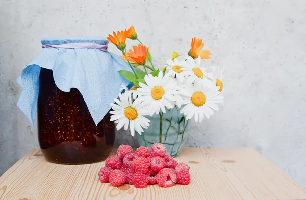 Raspberry jam — Stock Photo, Image