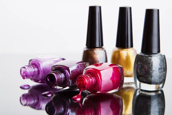 Bottles with nail polish — Stock Photo, Image