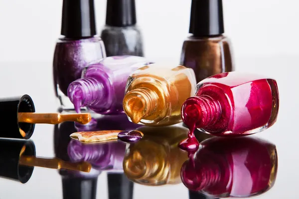 Bottles with nail polish — Stock Photo, Image