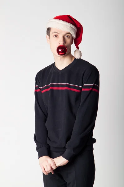 Adam Noel topu ile — Stok fotoğraf
