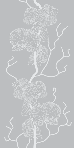 Stylized orchid branch — Stock Vector