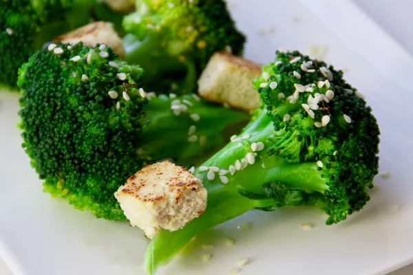 Brokoli ve tofu — Stok fotoğraf