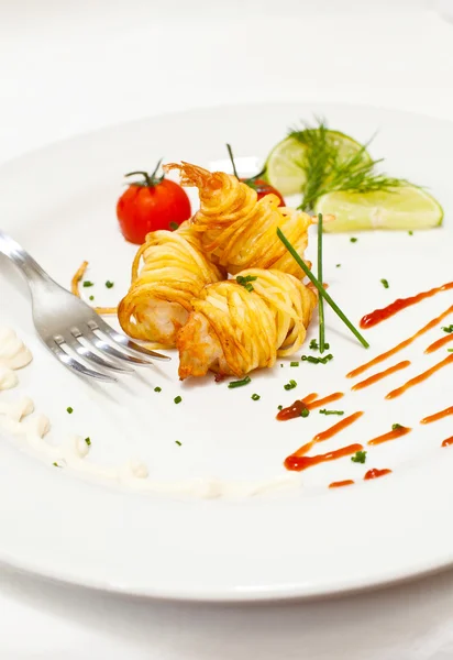 Fried shrimp — Stock Photo, Image