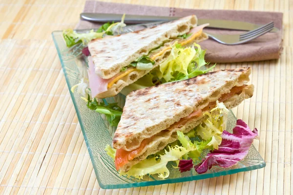 Zeleniny sendvič — Stock fotografie