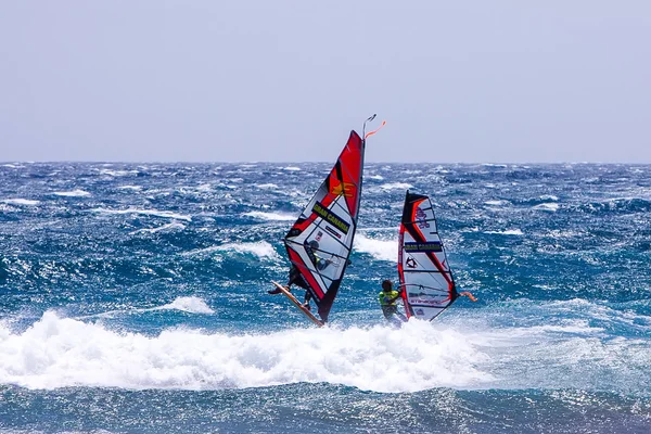 Windsurfing na gran Canarii. — Stock fotografie