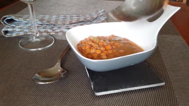 Sopa de lentilha — Vídeo de Stock