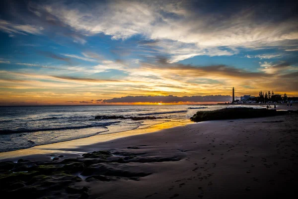 Puesta de sol en la playa —  Fotos de Stock