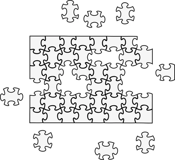 Bílá puzzle — Stockový vektor