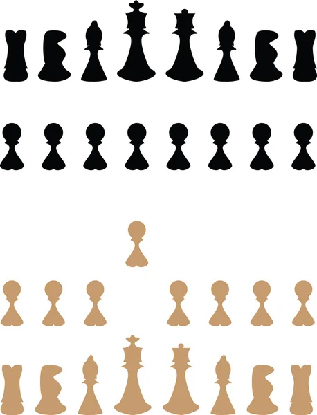 Illustration of chess pieces — Stock Vector