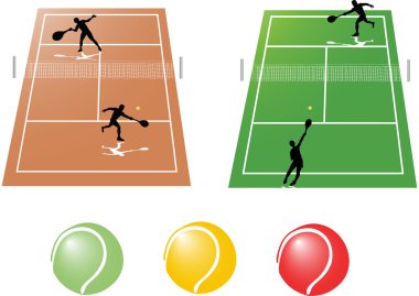 Tenis oyuncular oyun üzerinde