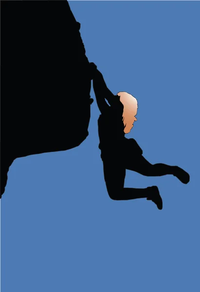 Bir dağcının silueti