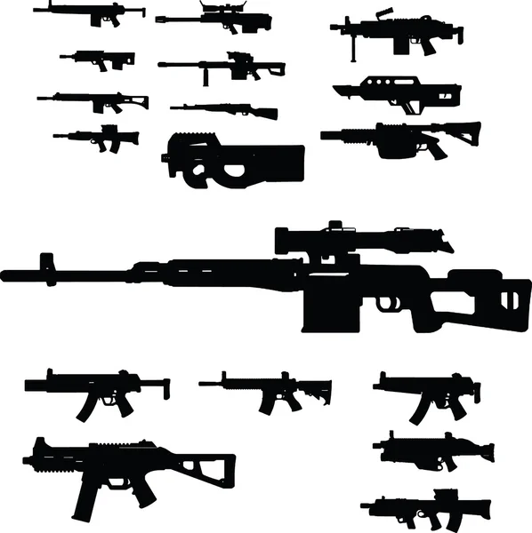 Weapon collection — Stock Vector