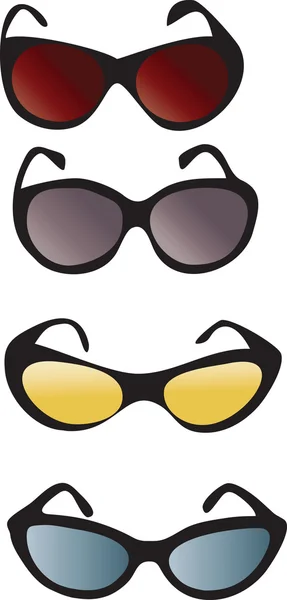 Moderne und Retro-Sonnenbrillen — Stockvektor