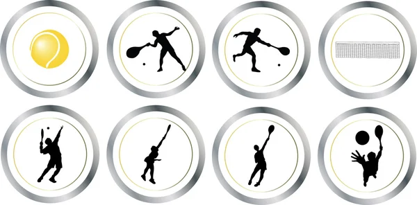 Tennis pictogrammen — Stockvector