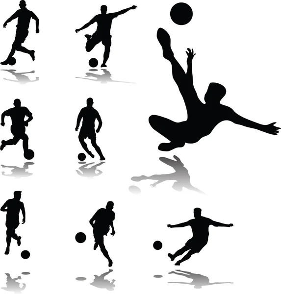 Колекція гравців футбол — стоковий вектор