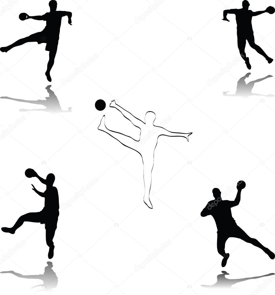 Handball silhouettes
