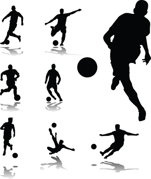 Колекція гравців футбол — стоковий вектор