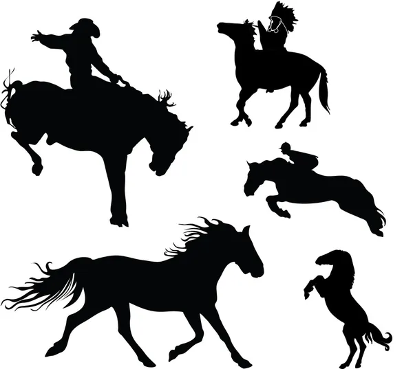 Horse collection — Stock Vector