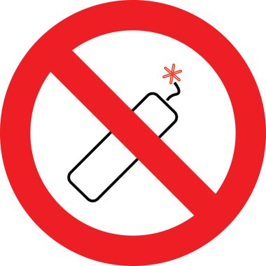 Kırmızı yuvarlak tabelayı kestane fişeği ikonu vektör illüstrasyonuyla durdur ya da yasakla