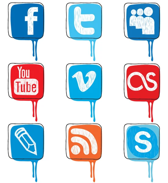 Έννοια μέσων κοινωνικής δικτύωσης — Διανυσματικό Αρχείο