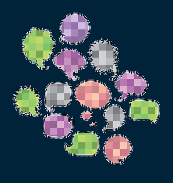 Modèle de bulle de parole colorée — Image vectorielle
