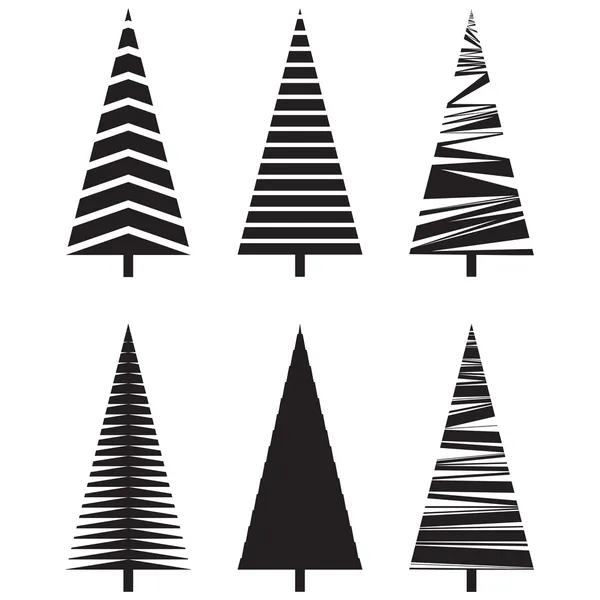 Stilize Noel ağaçları — Stok Vektör