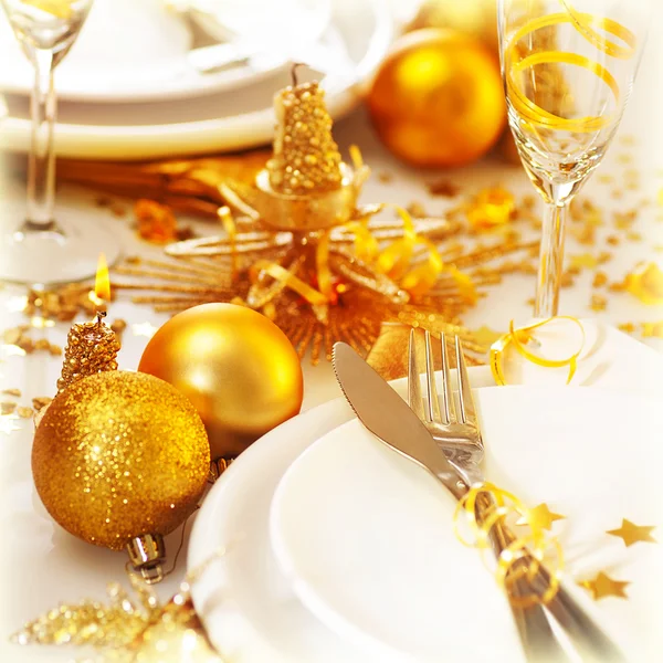 Christmas table setting still life — Stock Photo, Image