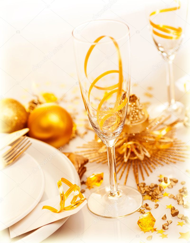 Luxury festive table setting