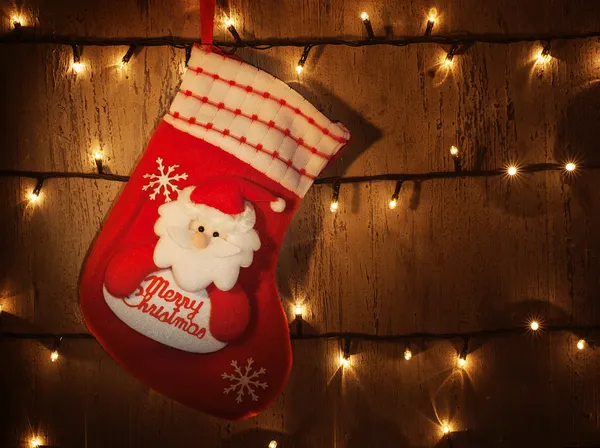 Παραδοσιακά Χριστούγεννα κάλτσα — Φωτογραφία Αρχείου